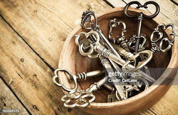 key collection - old fashioned key stock pictures, royalty-free photos & images