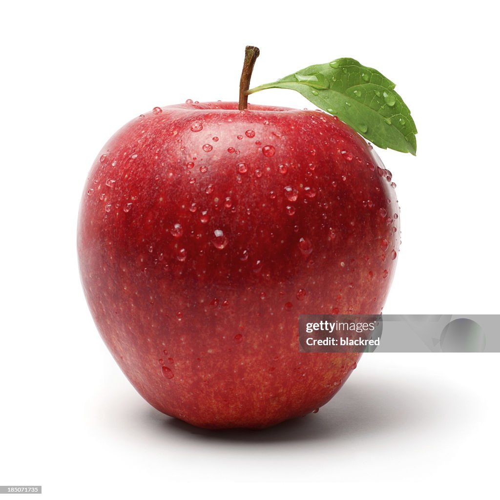 Red Apple with Droplet