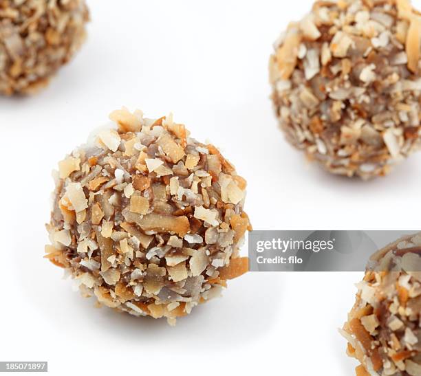 coconut truffles - chocolate truffle bildbanksfoton och bilder