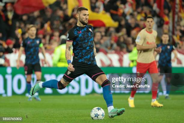 Nemanja Gudelj of Sevilla FC in action during the UEFA Champions League match between RC Lens and Sevilla FC at Stade Bollaert-Delelis on December...