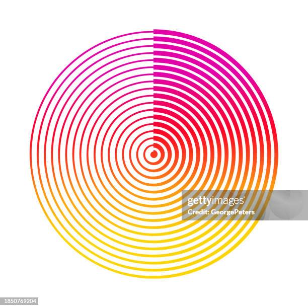 concentric circles abstract background - radar chart stock illustrations