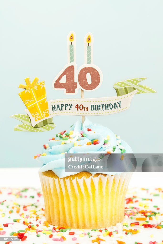 40th Birthday Cupcake