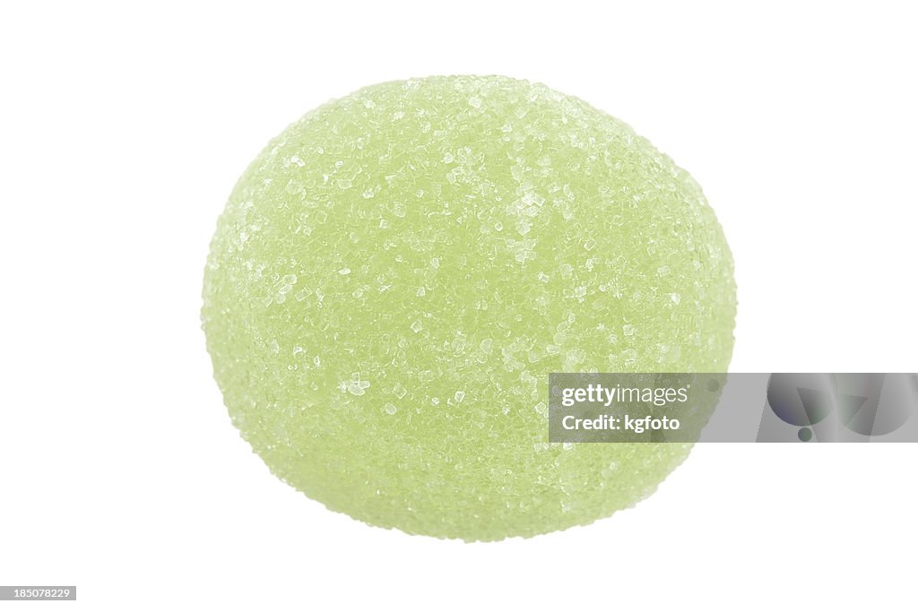 Green fruit gum drop