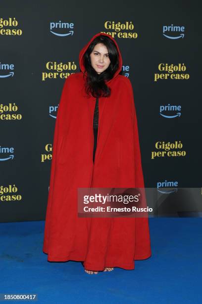 Valentina Nappi attends a red carpet for the movie "Gigolò Per Caso" at Castello Di Tor Crescenza on December 12, 2023 in Rome, Italy.