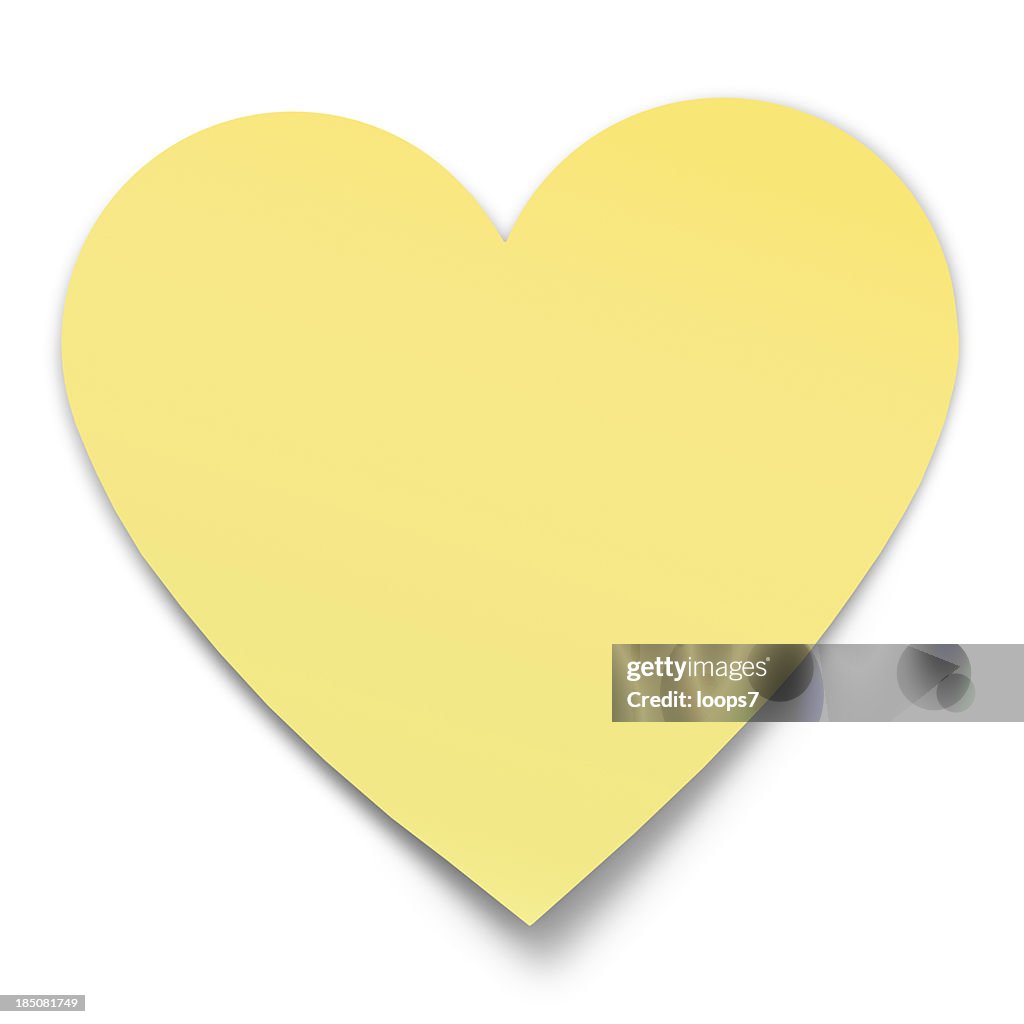 Heart shaped postit