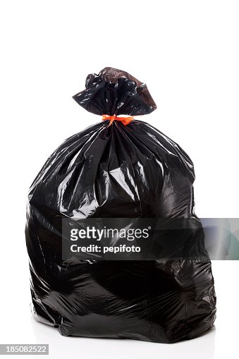 Premium Photo  Black plastic trash bags. separate garbage collection.
