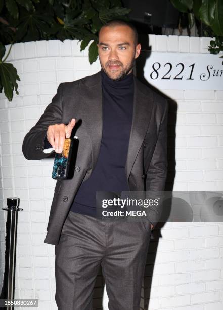 Jesse Williams is seen leaving Chateau Marmont on December 14, 2023 in West Hollywood, California.