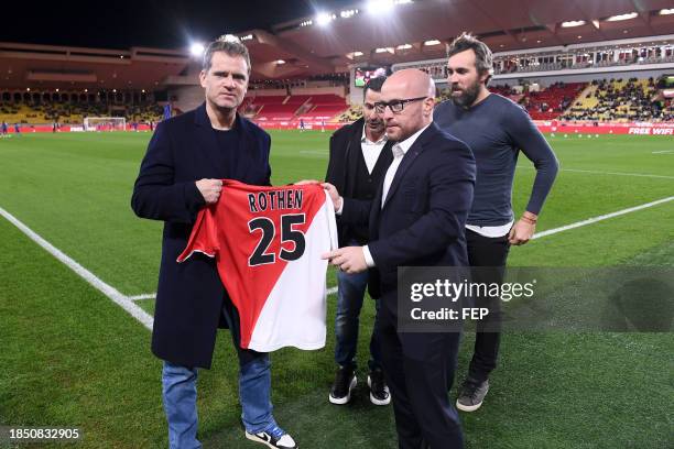 Thiago SCURO - Jerome ROTHEN - Ludovic GIULY - Gael GIVET during the Ligue 1 Uber Eats match between Association Sportive de Monaco Football Club and...