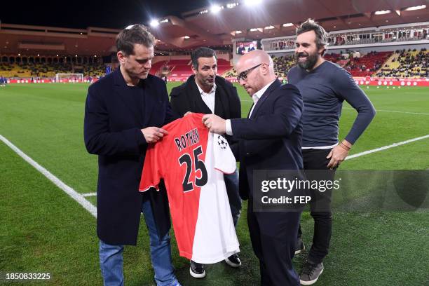 Thiago SCURO - Jerome ROTHEN - Ludovic GIULY - Gael GIVET during the Ligue 1 Uber Eats match between Association Sportive de Monaco Football Club and...