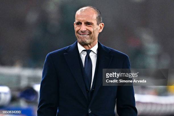 Massimiliano Allegri, head coach of Juventus, looks on during the Serie A TIM match between Genoa CFC and Juventus at Stadio Luigi Ferraris on...