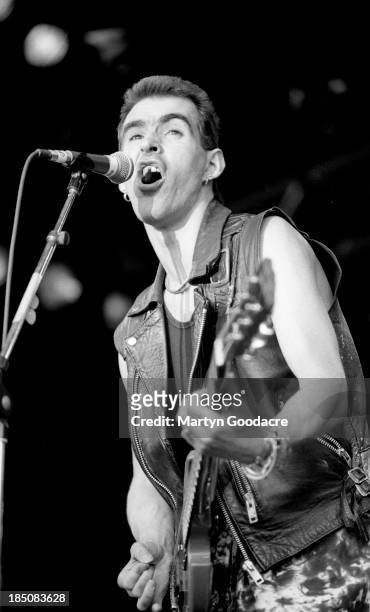 Justin Sullivan of New Model Army performs on stage, Spain, 1994.