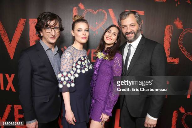 Paul Rust, Gillian Jacobs and Creators/Writers/Executive Producers Lesley Arfin and Judd Apatow seen at the Los Angeles premiere of the Netflix...