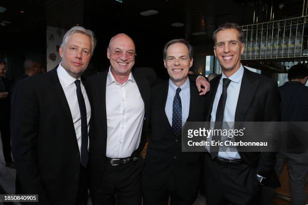 Producer Eric Kopeloff, Producer Moritz Borman, Tom Ortenberg, CEO of Open Road Films, and Executive Producer James D. Stern are seen at Audi and...