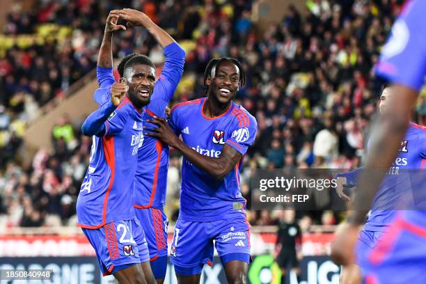 Clinton MATA PEDRO LOURENCO - 11 Tino KADEWERE during the Ligue 1 Uber Eats match between Association Sportive de Monaco Football Club and Olympique...