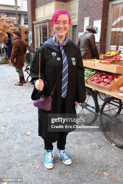 Fan dressed in costume seen at a return to J.K. Rowling's Wizarding World the global fan event celebrating the new film "FANTASTIC BEASTS AND WHERE...