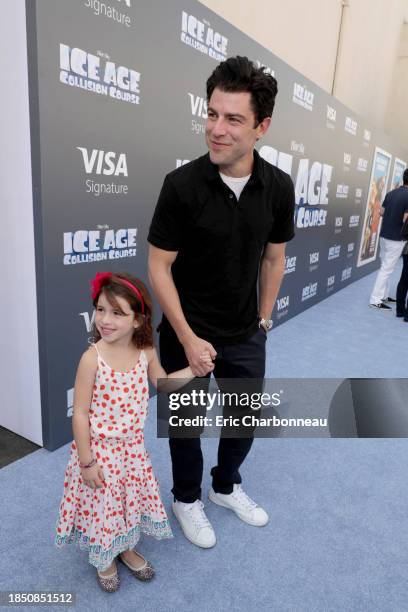 Lilly Greenfield and Max Greenfield seen at Twentieth Century Fox "Ice Age: Collision Course" Friends and Family Screening at Zanuck Theater on...