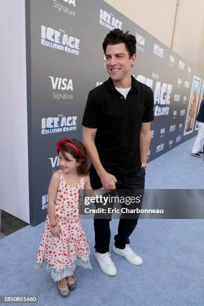 Lilly Greenfield and Max Greenfield seen at Twentieth Century Fox "Ice Age: Collision Course" Friends and Family Screening at Zanuck Theater on...