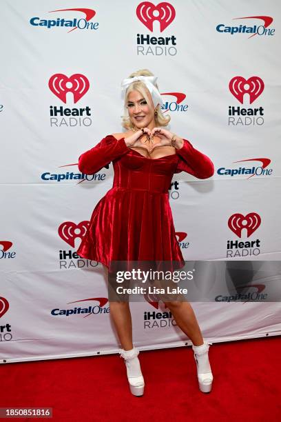 Joelle James attends iHeartRadio Q102's Jingle Ball 2023 at Wells Fargo Center on December 12, 2023 in Philadelphia, Pennsylvania.