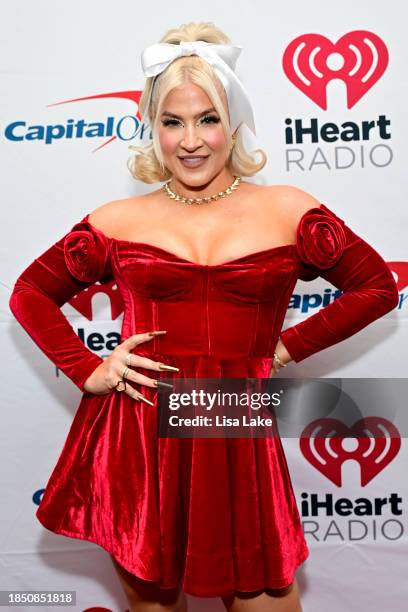 Joelle James attends iHeartRadio Q102's Jingle Ball 2023 at Wells Fargo Center on December 12, 2023 in Philadelphia, Pennsylvania.