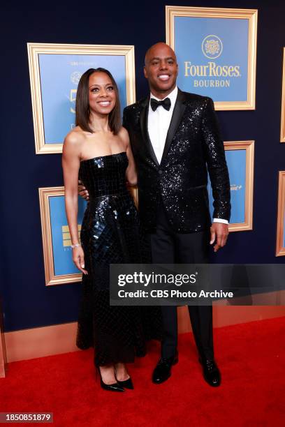 Nischelle Turner and Kevin Frazier at The 50th Annual Daytime Emmy® Awards, airing LIVE Friday, Dec. 15 on the CBS Television Network.