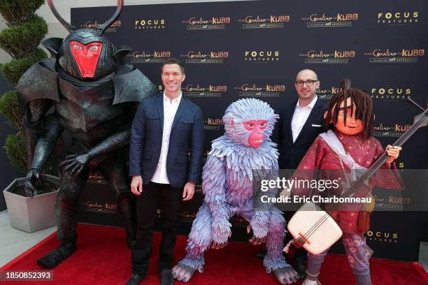 President & CEO/Director/Producer Travis Knight and Focus Feature CEO Peter Kujawski seen at Focus Features and LAIKA Grand Opening of "From Coraline...