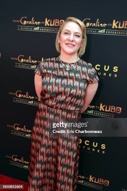 Head of Production/Producer Arianne Sutner seen at Focus Features and LAIKA Grand Opening of "From Coraline to Kubo: A Magical LAIKA Experience" at...
