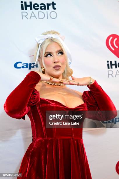 Joelle James attends iHeartRadio Q102's Jingle Ball 2023 at Wells Fargo Center on December 12, 2023 in Philadelphia, Pennsylvania.