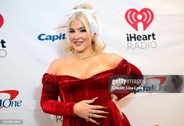 Joelle James attends iHeartRadio Q102's Jingle Ball 2023 at Wells Fargo Center on December 12, 2023 in Philadelphia, Pennsylvania.