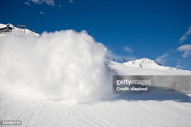 snow cloud - avalanche stock-fotos und bilder