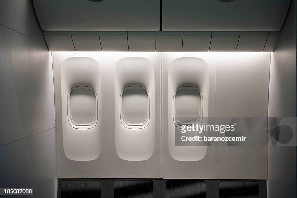 aircraft window - inside of airplane stock pictures, royalty-free photos & images