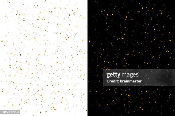 gold konfetti feier - gold confetti stock-fotos und bilder