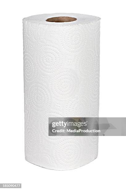 paper towel - opgerold fysieke beschrijving stockfoto's en -beelden