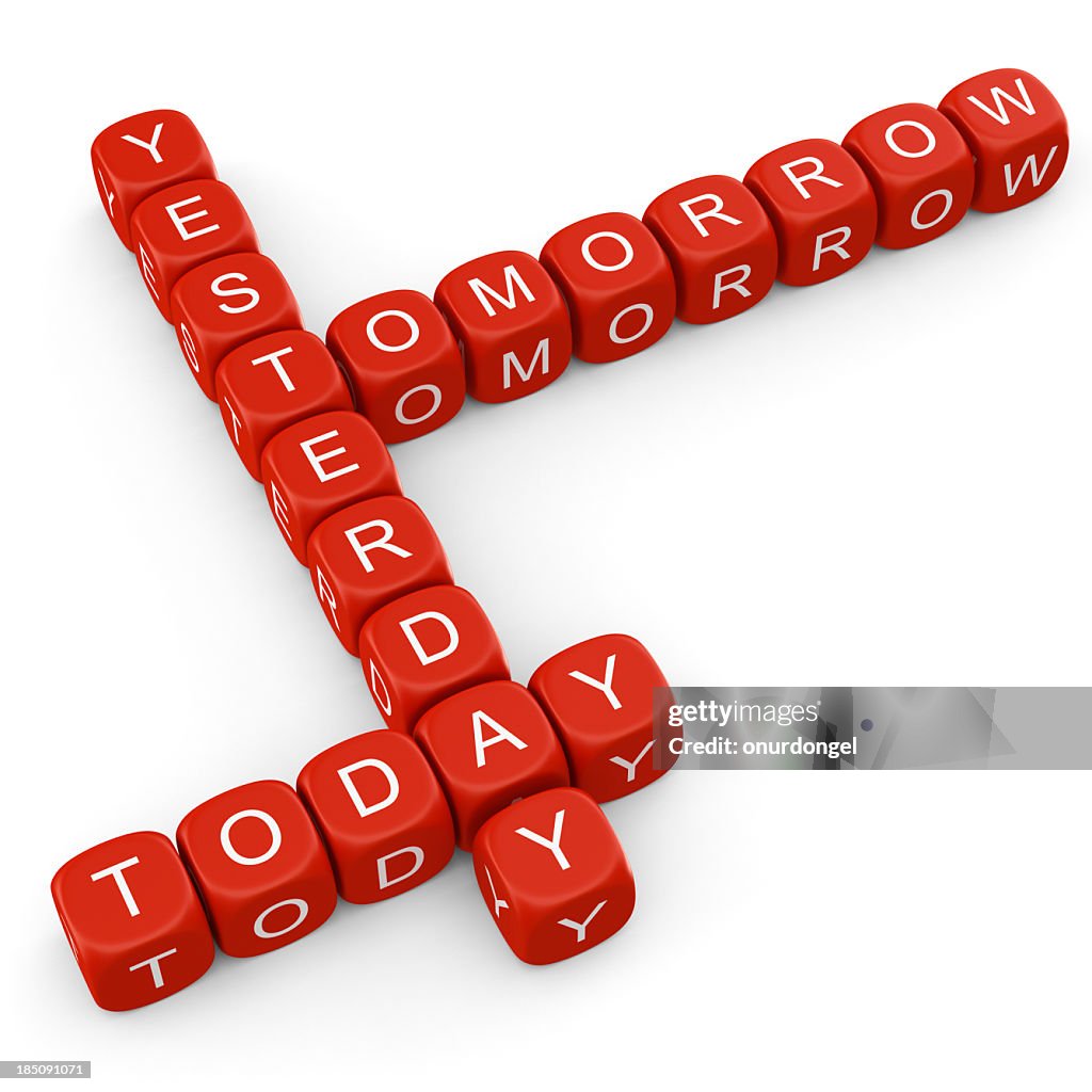 Yesterday Tomorrow Today High-Res Stock Photo - Getty Images