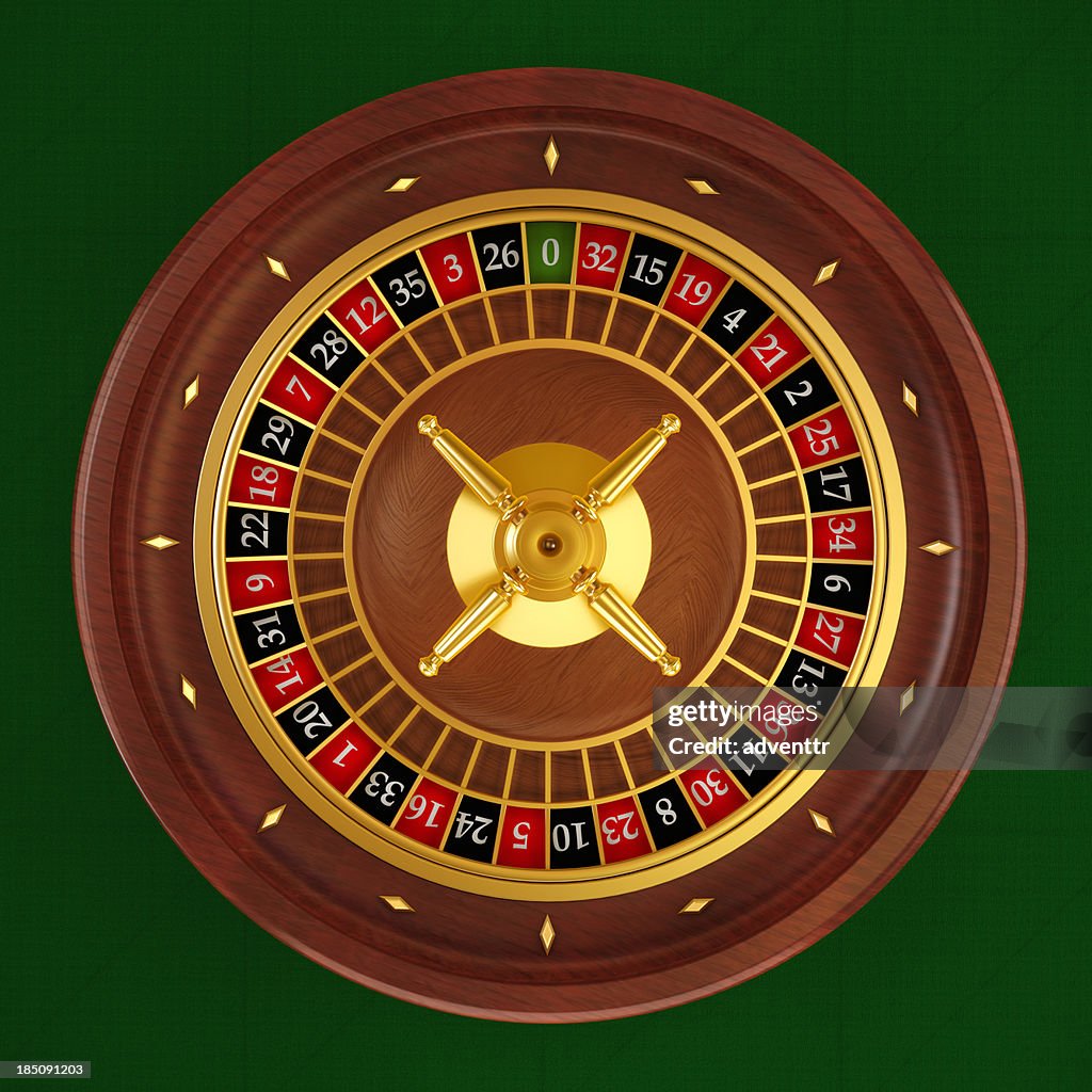 Roulette wheel (Top angle)
