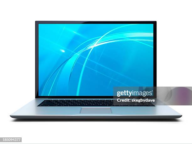 laptop front open - three dimensional tv stock pictures, royalty-free photos & images