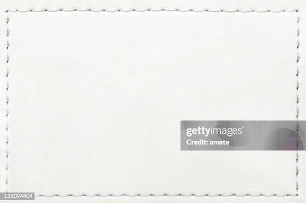 leather blank jeans label - stitch bildbanksfoton och bilder