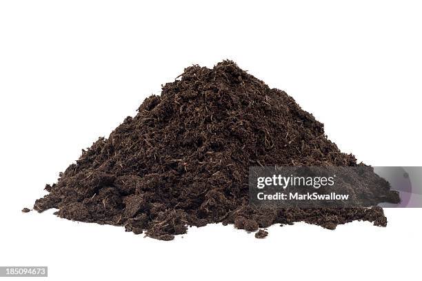 heap of compost - grond stockfoto's en -beelden