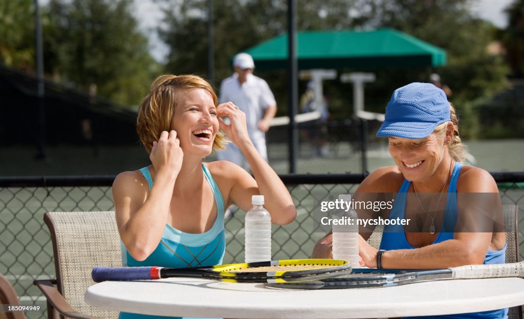 Mother daughter tennis players doubles partners