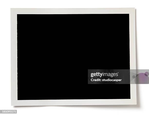 blank black photo with a white border on white background - photography bildbanksfoton och bilder