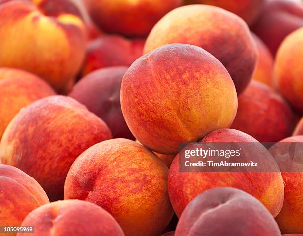 fresh peaches - peach stockfoto's en -beelden