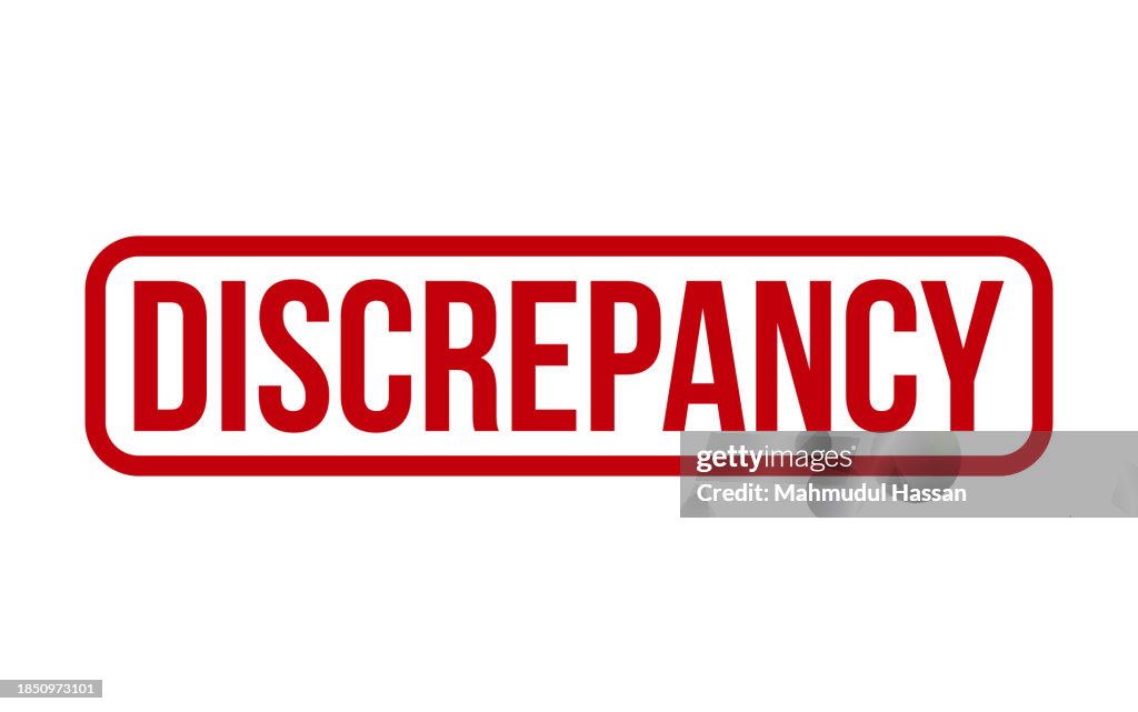 Red Discrepancy Rubber Stamp Seal Vector High-Res Vector Graphic ...