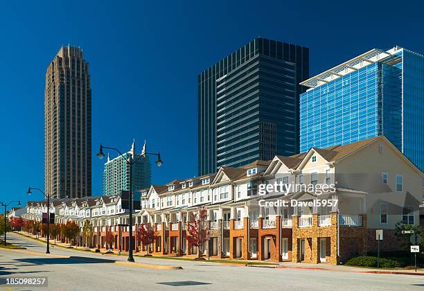 atlanta real estate (atlantic station development) - atlanta georgia house stock pictures, royalty-free photos & images