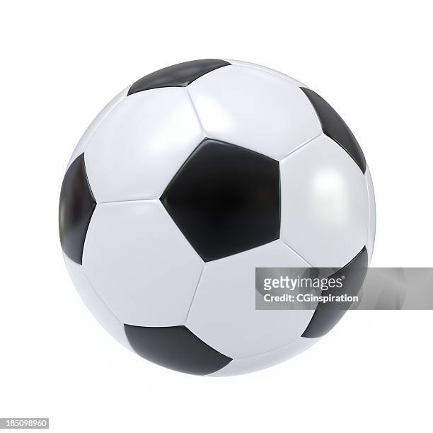 calcio isolato - palla sportiva foto e immagini stock