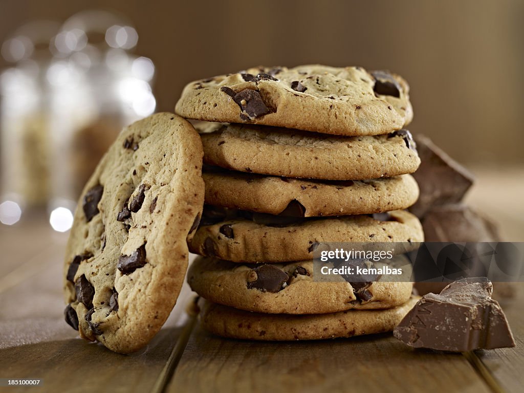 Stack of Chocolate Chip Cookies