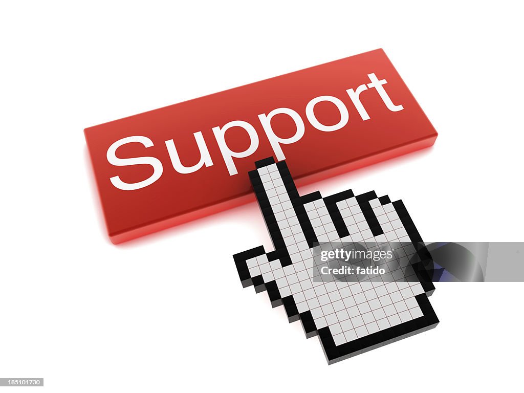 Hand Cursor on Support Button
