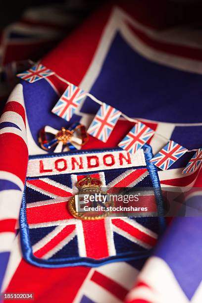 queens jubilee - union jack ribbon stock pictures, royalty-free photos & images