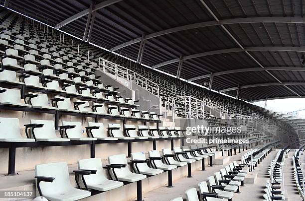 banco no estádio - assento imagens e fotografias de stock