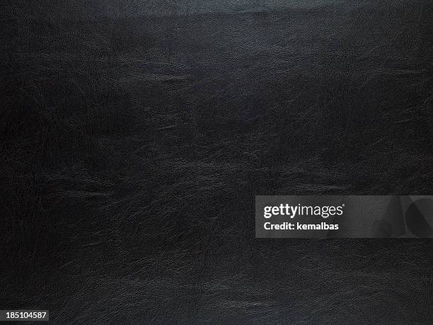 schwarzes leder-textur - leder textur schwarz stock-fotos und bilder