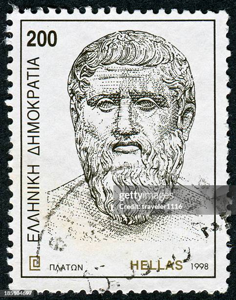 plato stamp - greek philosopher stock pictures, royalty-free photos & images