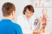 Doctor explaining urological problems